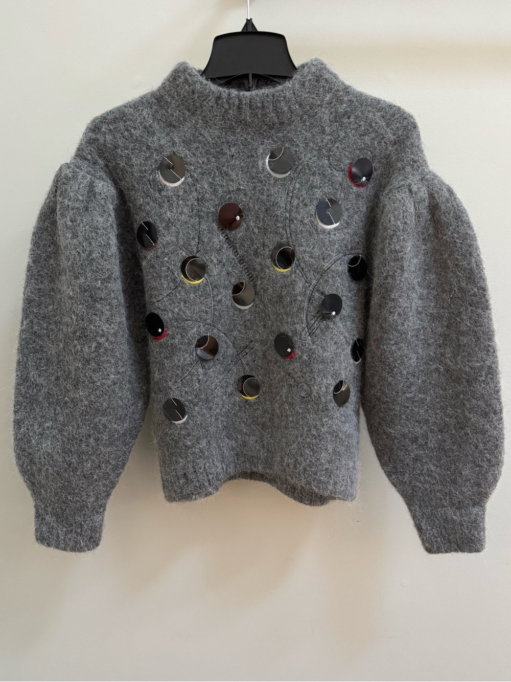 & Other Stories x Giorgia Lupi Embroidered Alpaca Blend Sweater Size L